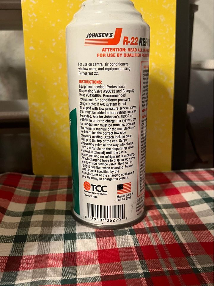 One 15oz R-22 refrigerant Freon can for Home Ac systems