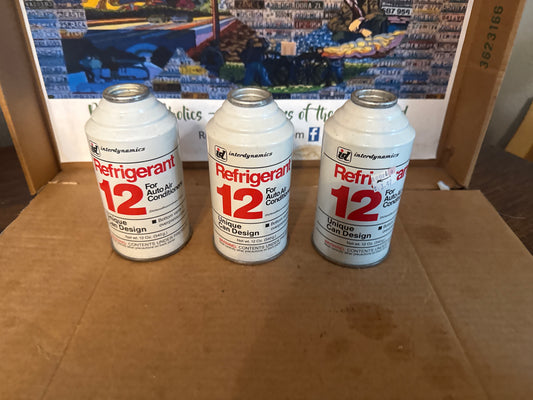 Nos 3-12oz cans REFRIGERANT R-12 COLD AIR CONDITIONING Auto A/c freon 3 cans