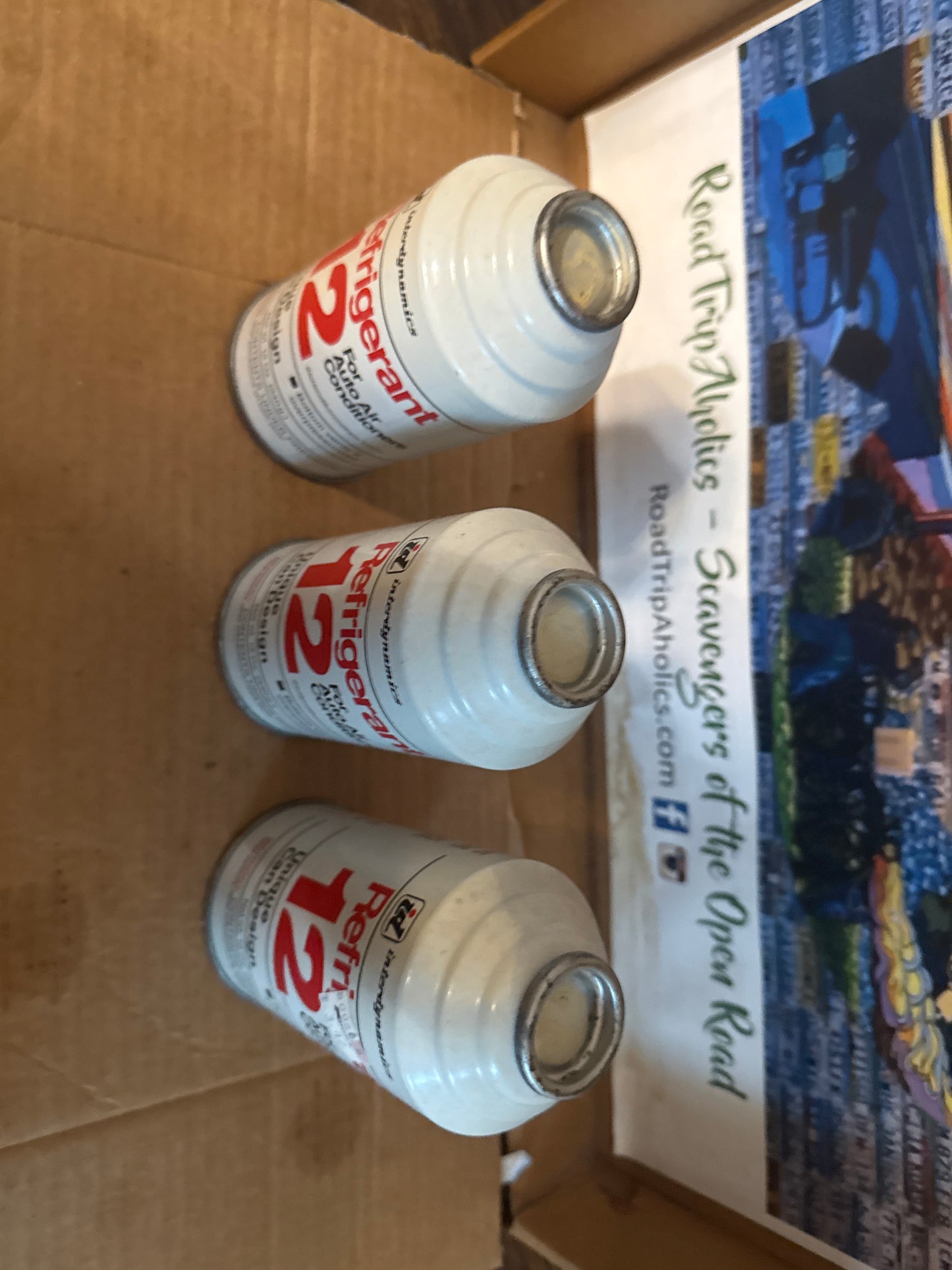 Nos 3-12oz cans REFRIGERANT R-12 COLD AIR CONDITIONING Auto A/c freon 3 cans
