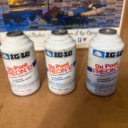 du pont R-12 freon case tarnished full 12 cans