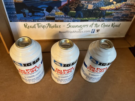 du pont R-12 freon case tarnished full 12 cans